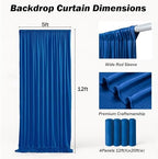 20x12 ft Royal Blue Backdrop Curtains for Weddings, Birthdays and Photos in 20x12 ft, alternate view 6