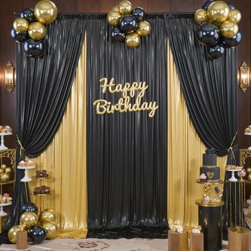 20x12FT Black Sequin Curtains Backdrop, Wrinkle Free Fabric for Halloween in 20x12FT, alternate view 6