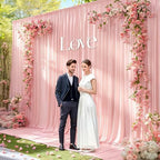 20x12ft Blush Pink Backdrop Curtain Panels for Parties - Wrinkle Free Polyester Photo Curtain Backdrop Wedding, alternate