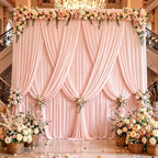 20x12ft Blush Pink Backdrop Curtain Panels for Parties - Wrinkle Free Polyester Photo Curtain Backdrop Wedding, alternate