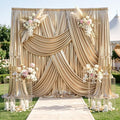 20x12FT Champagne Sequin Curtains Backdrop, Wrinkle Free Drop for Wedding in 20x12FT