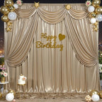 20x12FT Champagne Sequin Curtains Backdrop, Wrinkle Free Drop for Wedding in 20x12FT, alternate view 2