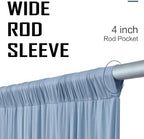 20x12ft Dusty Blue Backdrop Curtain for Wedding Parties, 4 Panels (5x12 ft Each) Wrinkle-Free Dackdrop Curtains, alternate