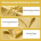 20x12ft Glitter Gold Backdrop Curtains, Sequin Curtains Wrinkle Free Polyester Drapes, Shimmer Back Drop, alternate view 4