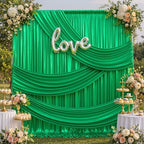 20x12FT Green Sequin Curtains Backdrop, Wrinkle Free Back Drop for Wedding in 20x12FT, alternate view 3