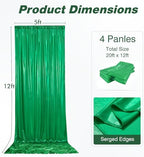 20x12FT Green Sequin Curtains Backdrop, Wrinkle Free Back Drop for Wedding in 20x12FT, alternate view 6