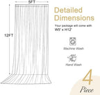 20x12ft Ivory Backdrop Curtains, Wrinkle Free Fabric Drapes for Backdrop, Cream Photo Backdrop Drapes for, alternate view 4