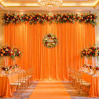 20x12ft Orange Purple Backdrop Curtain Panels for Parties - Wrinkle Free Polyester Photo Curtain Backdrop, alternate view 2