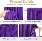 20x12ft Purple Backdrop Curtains for Baby Shower Parties Wrinkle Free Fabric Backdrop Curtain Wedding Photo, alternate view 6