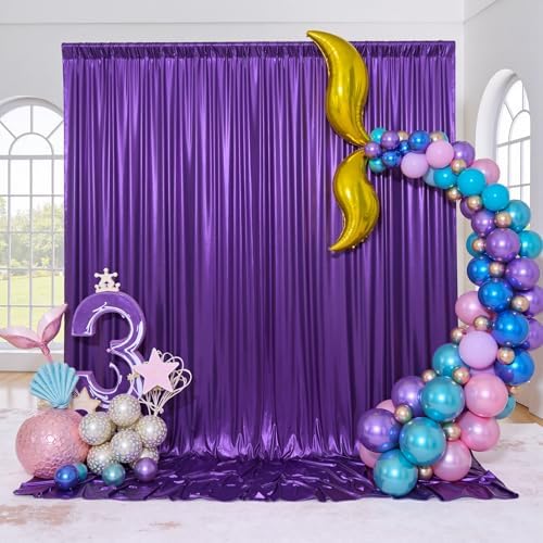 20x12FT Purple Sequin Curtains Backdrop, Wrinkle Free Fabric for Halloween in 20x12FT, alternate view 4
