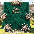 20x15 ft Drapes for Backdrop, Green Curtains for Weddings, Parties in 5ft(W)x15ft(H)_4 Panels in Green