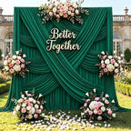 20x15 ft Drapes for Backdrop, Green Curtains for Weddings, Parties in 5ft(W)x15ft(H)_4 Panels in Green