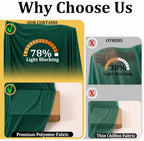 20x15 ft Drapes for Backdrop, Green Curtains for Weddings, Parties in 5ft(W)x15ft(H)_4 Panels in Green, alternate view 4