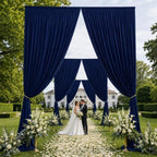 20x15 ft Drapes for Backdrop, Navy Blue Curtains for Weddings, Parties in 5ft(W)x15ft(H)_4 Panels in Navy Blue, alternate