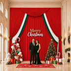20x15 ft Drapes for Backdrop, Red Curtains for Weddings, Parties in 5ft(W)x15ft(H)_4 Panels in Red, alternate view 5