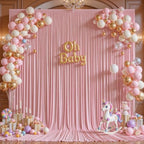 20x15 FT Dusty Rose Backdrop Curtain for Parties Wrinkle Free Photo Backdrop Curtains Polyester Wedding Back, alternate view