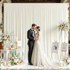 20x15 FT Ivory Backdrop Curtain for Parties Wrinkle Free Photo Backdrop Drapes 15ft Long Polyester Draping Back, alternate
