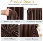 20x15ft Brown Backdrop Curtains for Parties Wrinkle Free Fabric Backdrop Curtain Birthday Photo Drapes Backdrop, alternate
