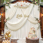 20x15ft Ivory Backdrop Curtains for Parties Wrinkle Free Fabric Backdrop Curtain Wedding Photo Drapes Backdrop, alternate