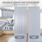 20x15FT Silver Sequin Backdrop Curtain Double Sided in 20x15FT, alternate view 3
