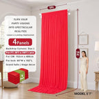 20x16 ft Red Backdrop Curtains for Wedding Parties, Birthdays, Halloween in 20x16 ft, alternate view 5