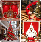 20x16 ft Red Backdrop Curtains for Wedding Parties, Birthdays, Halloween in 20x16 ft, alternate view 6
