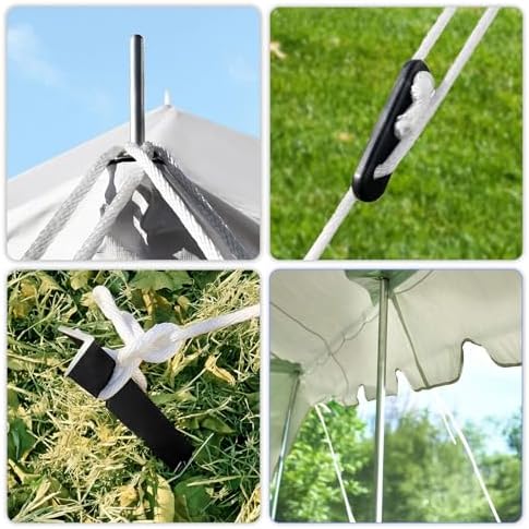 20x20 Commercial Heavy Duty Pole Party Tent, Easy Setup, No Sides, alternate view 6