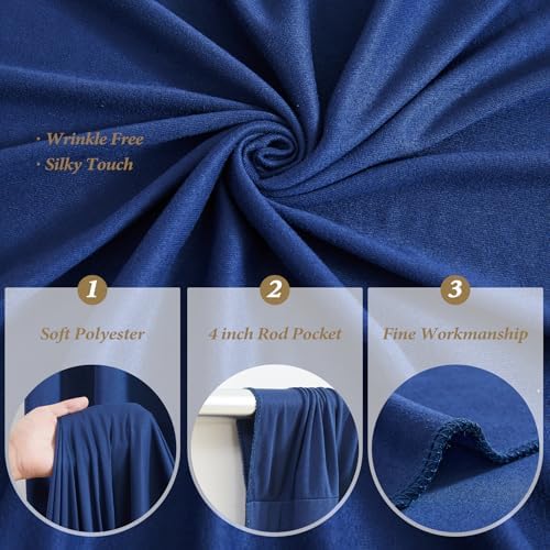 20x20 FT Navy Blue Backdrop Curtain for Parties Wrinkle Free Photo Backdrop Curtains Polyester Wedding Back Drop, alternate
