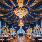 20x20 FT Navy Blue Backdrop Curtain for Parties Wrinkle Free Photo Backdrop Curtains Polyester Wedding Back Drop, alternate