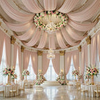 20x20 FT Nude Backdrop Curtain for Parties Wrinkle Free Photo Backdrop Curtains Polyester Wedding Back Drop, alternate view 3