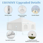 20x20 FT Outdoor Frame Party Tent with Sidewalls, Heavy Duty Weekend Canopy with Carry Bags, 350GSM PVC Large, alternate view