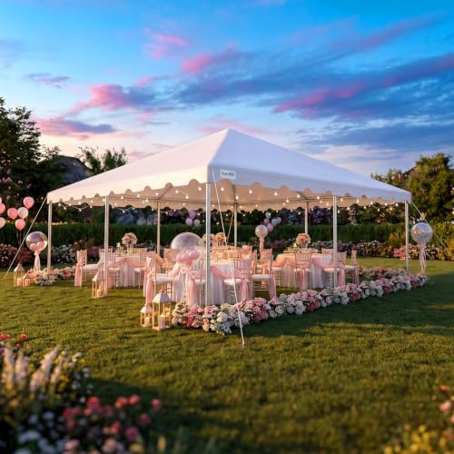 20x20 Heavy Duty West Coast Frame Party Tent, No Sides