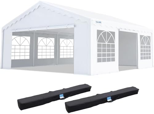 20x20 Heavy Duty White Party Tent with Storage Bags