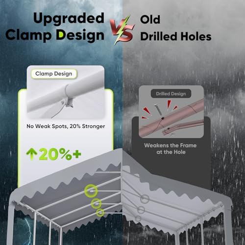 20x20 Heavy Duty White Party Tent with Storage Bags, alternate view 6