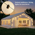 20x20 Party Tent Canopy with LED Light Waterproof Event Tent with Removable Sidewalls &Roll-up Door, Heavy-Duty, alternate