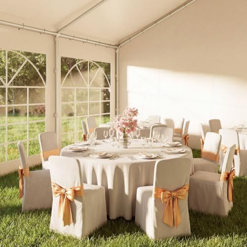 20x20 Party Tent, Reinforced Galvanized Steel Pipe Waterproof Canopy with Sidewalls & Roll-Up Door, Event, alternate view 4