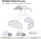 20x20 Party Tent, Reinforced Galvanized Steel Pipe Waterproof Canopy with Sidewalls & Roll-Up Door, Event, alternate view 6