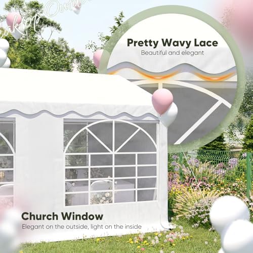 20x20ft Heavy Duty Party Tent with Storage Bags in 20x20ft, alternate view 4