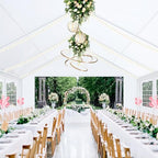 20x21 Party Tent Heavy Duty, 20x20 Tent with 4 Removable Sidewalls & 4 Built-in Sandbags, Commercial Wedding, alternate view