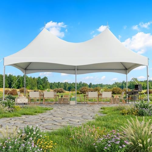 20x30 FT High Peak Party Tent, Heavy Duty Commercial Event Canopy with 350GSM Waterproof PVC Top & Galvanized, alternate view