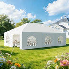 20x30 FT Outdoor Frame Party Tent with Sidewalls, Heavy Duty Weekend Canopy with Carry Bags, 350GSM PVC Large