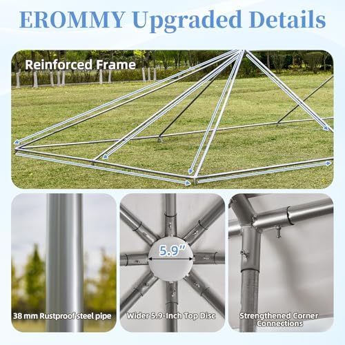 20x30 FT Outdoor Frame Party Tent with Sidewalls, Heavy Duty Weekend Canopy with Carry Bags, 350GSM PVC Large, alternate view