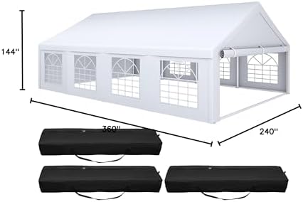20x30 ft Party Tent Heavy Duty in 20x30 ft in White, alternate view 2