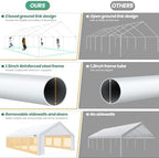 20x30 FT Party Tent Heavy Duty, Large Outdoor Event Tents for Parties with 8 Sidewalls & Built-in Sandbags, alternate view 5