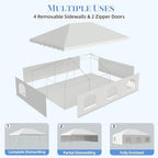 20x30 FT Wedding Party Tent with Sidewalls, Heavy Duty Outdoor Frame Canopy, 350GSM PVC Waterproof Event Shelter, alternate