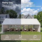 20x30 Party Tent with 100ft Lights, Heavy Duty Waterproof Canopy with Removable Sidewalls & Roll-Up Door, Large, alternate