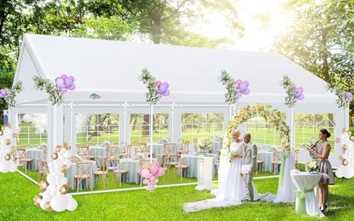 20x30FT Party Tent Heavy Duty Waterproof Outdoor Gazebo White Event Shelter Wedding Canopy for Parties BBQ, alternate view 2