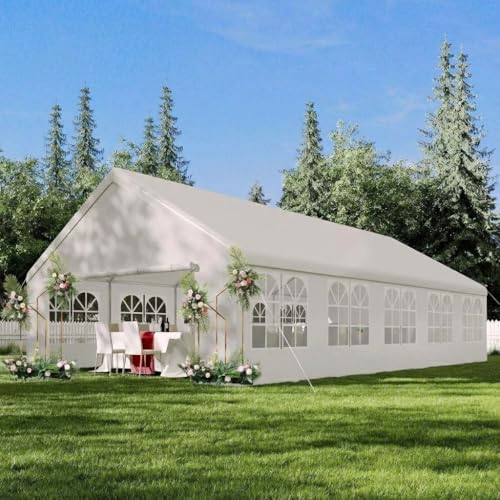 20x33 ft Heavy Duty Party Tent - Outdoor Wedding & Event Canopy with Removable Sidewalls & Waterproof Roof