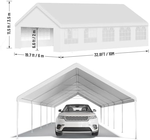 20x33 ft Heavy Duty Party Tent - Outdoor Wedding & Event Canopy with Removable Sidewalls & Waterproof Roof, alternate view 2