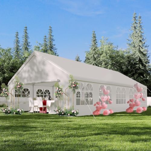 20x33 ft Heavy-Duty Party Tent with Removable Sidewalls, White in 20x33 ft in White, alternate view 3